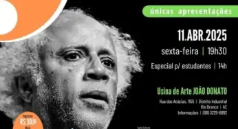 Traga-me a Cabeça de Lima Barreto!: monólogo nacional se apresenta em Rio Branco
