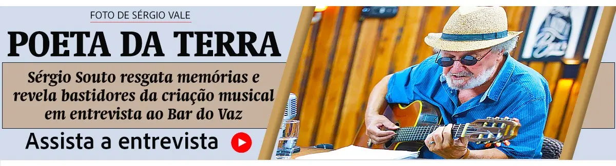 Sérgio Souto resgata memórias e revela bastidores da criação musical em entrevista ao Bar do Vaz