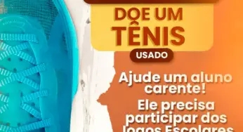 Escola de Cruzeiro do Sul arrecada tênis para alunos participarem dos jogos escolares