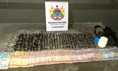 Mais de 200 embalagens com cocaína são apreendidas em Cruzeiro do Sul