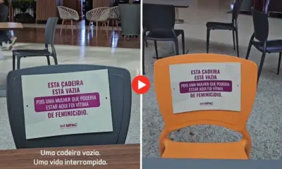 Com cadeiras vazias, MP e Via Verde Shopping promovem campanha  para lembrar vítimas de feminicídio