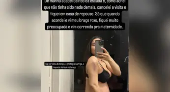 Grávida, influenciadora acreana sofre queda e vai parar na maternidade