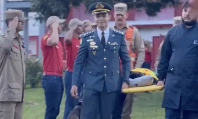 Bombeiros se despedem de Cerys, pioneira na busca e resgate com cães