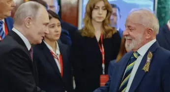 Lula e outros líderes usam símbolo polêmico em desfile militar na Rússia