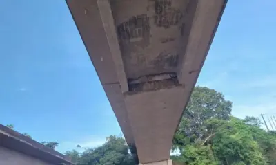 Laudo aponta fissuras e risco estrutural em ponte sobre o Rio Candeias, em Rondônia