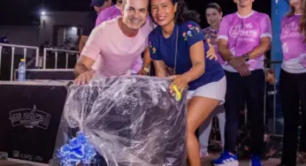 Margarida mãe de oito filhos ganha fogão em sorteio e emociona festa