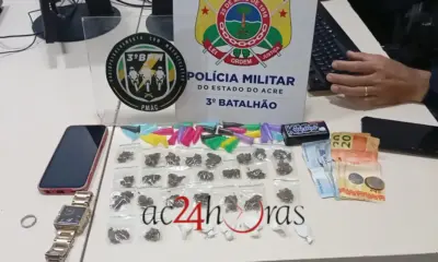 Três são presos e adolescente é apreendida com drogas em via pública em Rio Branco
