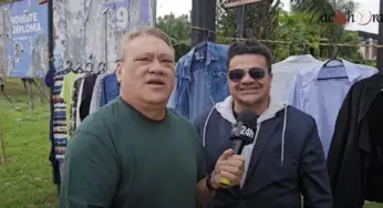 Em meio a friagem, trabalhador transforma calçada em “loja raiz”