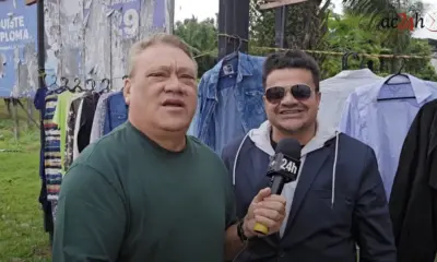 Em meio a friagem, trabalhador transforma calçada em “loja raiz”