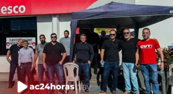 Sindicalistas fazem manifestação clamando por segurança nas agências bancárias