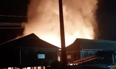 Grande incêndio atinge Polo Naval de Cruzeiro do Sul