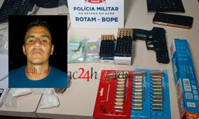 Homem é preso com drogas e munições no bairro Eldorado