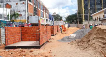 Reforma do calçadão da Benjamin Constant deve ser entregue em outubro