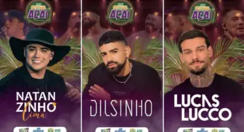 Lucas Lucco, Natanzinho e Dilsinho são atrações nacionais do Festival do Açaí 2025
