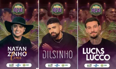 Lucas Lucco, Natanzinho e Dilsinho são atrações nacionais do Festival do Açaí 2025