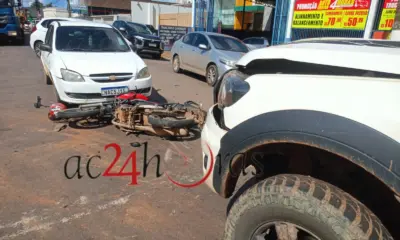 Casal fica ferido em acidente com caminhonete em Rio Branco