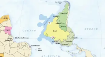 IBGE lança mapa-múndi invertido, com o Sul no topo