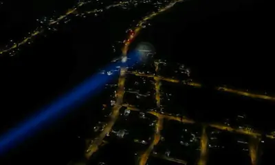 Helicóptero auxilia fiscalização de monitorados durante a madrugada de domingo