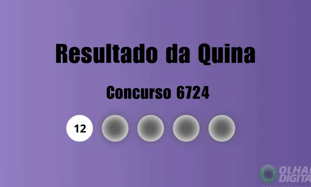 Quina 6724: veja resultado de hoje, quinta-feira (8)