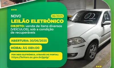 Governo fará leilão eletrônico de veículos recuperáveis na segunda (30)