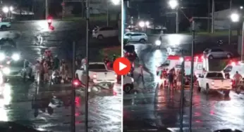 Grave acidente é registrado na principal avenida de Cruzeiro do Sul