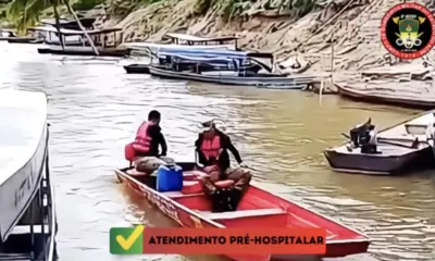 Bombeiros resgatam ribeirinho com insuficiência respiratória