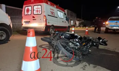 Colisão entre motocicletas deixa dois feridos no Recanto dos Buritis