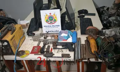 Polícia estoura oficina clandestina de armas e apreende menor com drogas