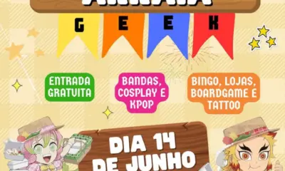 Arraiá Geek reúne cultura pop e tradições juninas em evento gratuito nesta sexta (14)