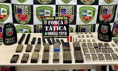 Polícia apreende mochila com mais de duas mil munições na Zona Norte de Manaus