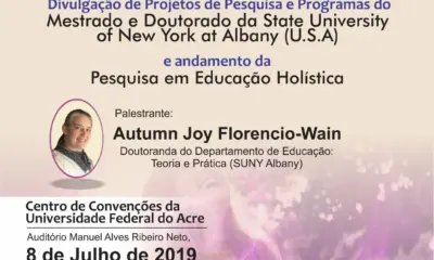 UFAC sedia palestra sobre educação holística e programas de pós-graduação da State University of New York at Albany