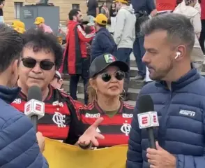 Casal acreano é entrevistado antes de jogo pela Copa do Mundo de Clubes
