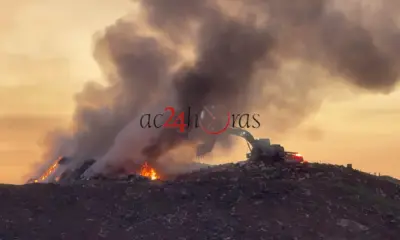 Fogo em área de descarte mobiliza bombeiros na Estrada Transacreana