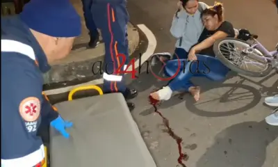 Colisão entre bicicleta e carro deixa mulher ferida em Rio Branco