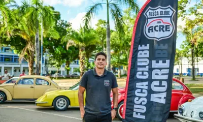 Organizador rebate mitos sobre o Fusca enquanto dirige pelas ruas de Rio Branco: “Não é barulhento nem frágil