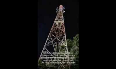 Adolescente é flagrado como ‘olheiro’ do tráfico em torre de 30 metros em Manaus