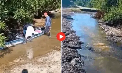 Seca extrema no Alto Rio Caeté afeta ribeirinhos em Sena Madureira