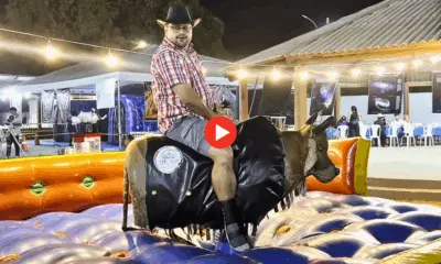 Touro mecânico mantém tradição no Parque de Diversões da Expoacre