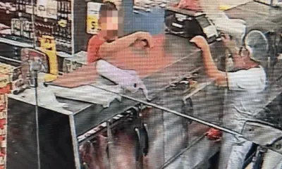 Homem é preso por furtar celular de açougueiro dentro de supermercado