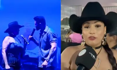 Cantora que fez campanha para subir ao palco canta com Gusttavo Lima