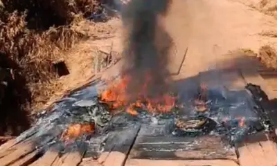 Incêndio criminoso destrói ponte em Vista Alegre do Abunã