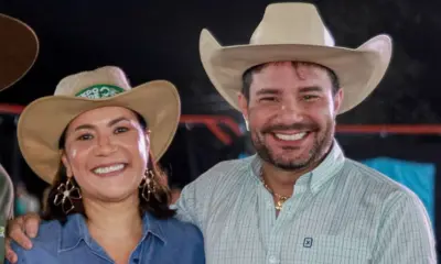 “Ano que vem vai ser com ela”, diz Gladson sobre Mailza em final de rodeio na ExpoJuruá