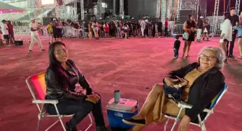 Público já aguarda show de Gusttavo Lima na frente do Palco na ExpoAcre Juruá