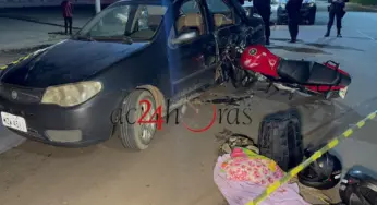 Motorista sem CNH deixa casal gravemente ferido na Baixada da Sobral