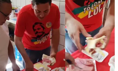 Cesário Braga serve pão com mortadela a militantes: “se não tiver não é PT”