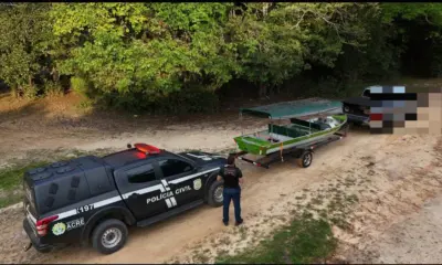 Polícia Civil do Acre recupera lancha furtada em Cruzeiro do Sul avaliada em R$ 25 mil