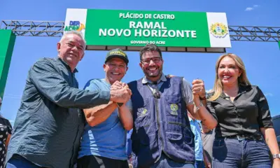 Gladson, Bittar e Sula entregam obra de pavimentação do Ramal Novo Horizonte