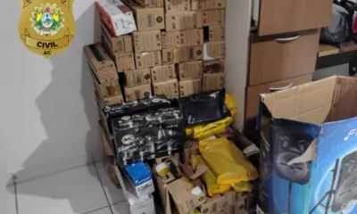 Polícia Civil encontra R$ 25 mil em produtos de informática furtados em Cruzeiro do Sul