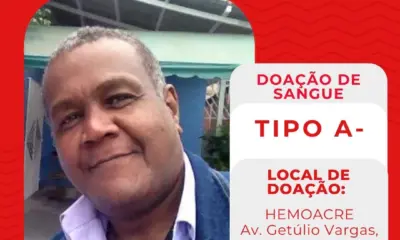 Família faz apelo por doadores de sangue tipo A- para paciente em tratamento em Rio Branco