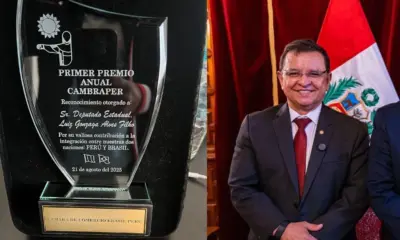 Gonzaga é homenageado com prêmio Câmara de Comércio Brasil-Peru